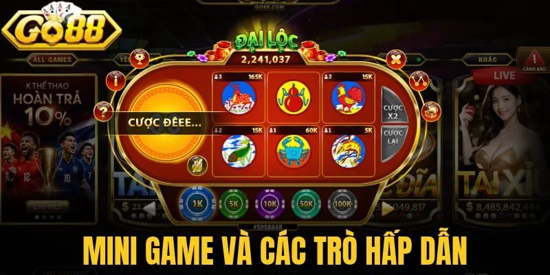 Mini game và các trò hấp dẫn